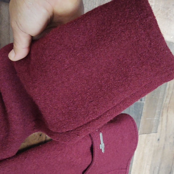 Vintage Orig. Salzburger Boiled pure new wool Marroon Coat Med women's - Picture 10 of 14